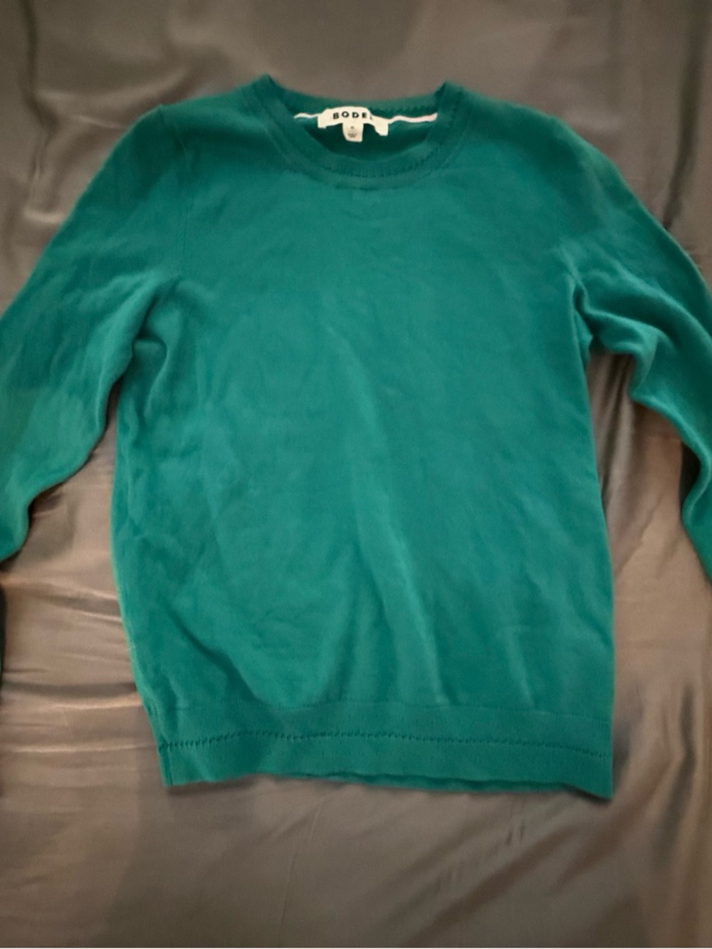 Boden Teal Green Crewneck Sweater